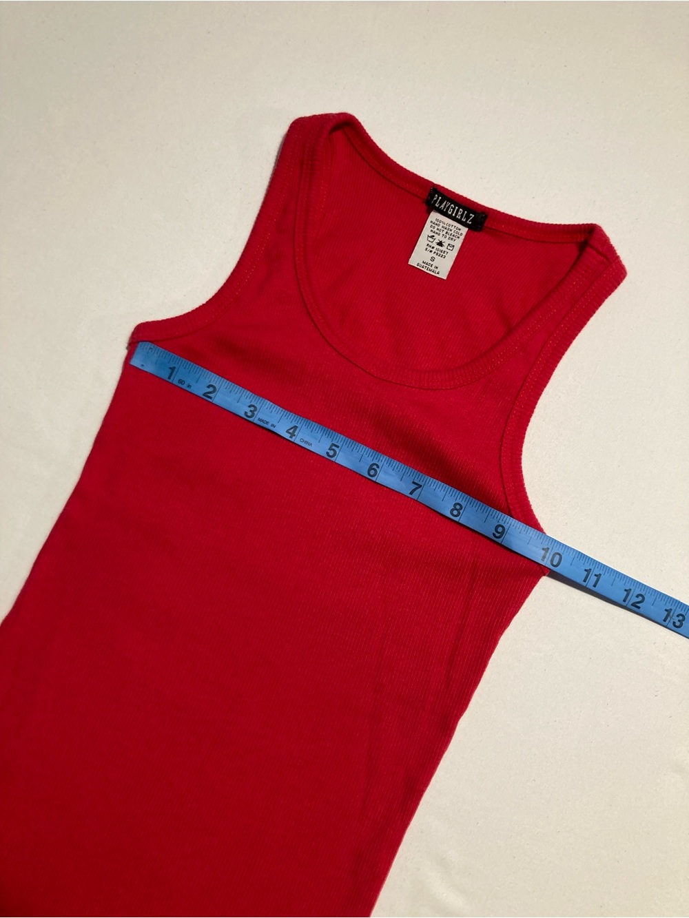 Vintage Playgirlz Brand Red Ribbed Tank Top Size S - Picture 4 of 6